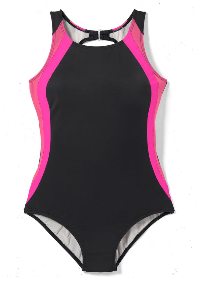 Colorblock One-Piece Swimsuit with Shelf Bra image number 3