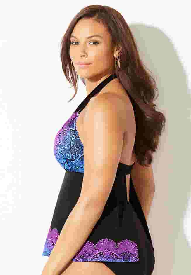 Apron Halter Tankini Top image number 2