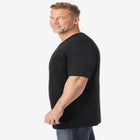Shrink-Less&trade; Lightweight Longer-Length V-neck T-shirt image number null