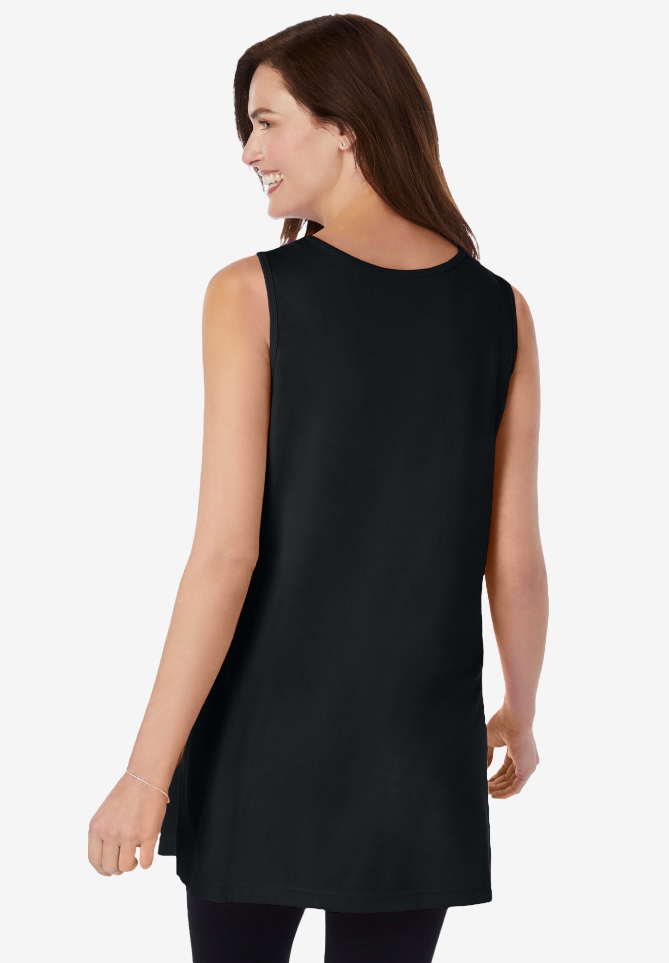 Longer-Length Dip-Dye Sleeveless Tunic image number 1