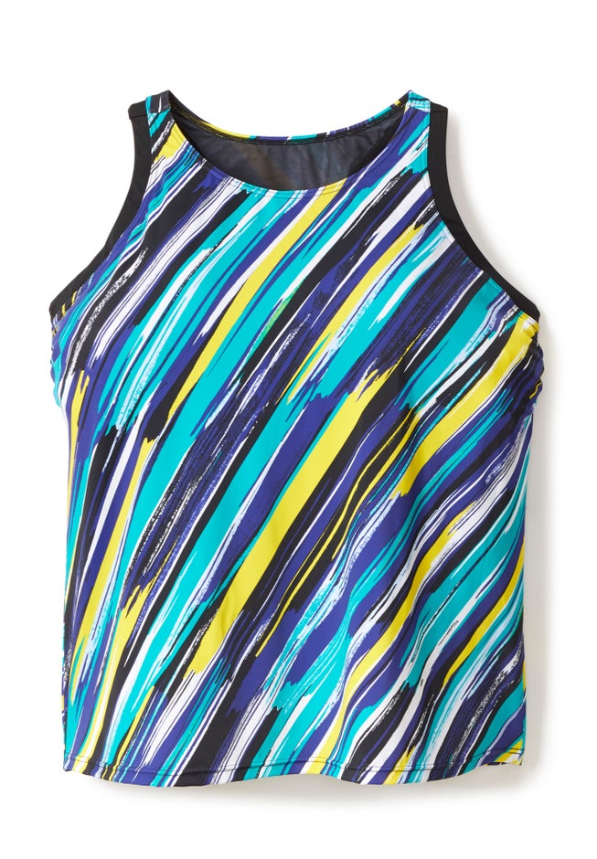 Longer-Length Racerback Tankini Top image number 3