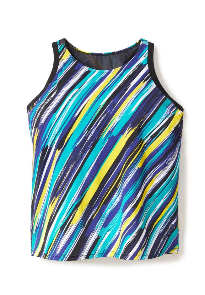 Longer-Length Racerback Tankini Top image number 4