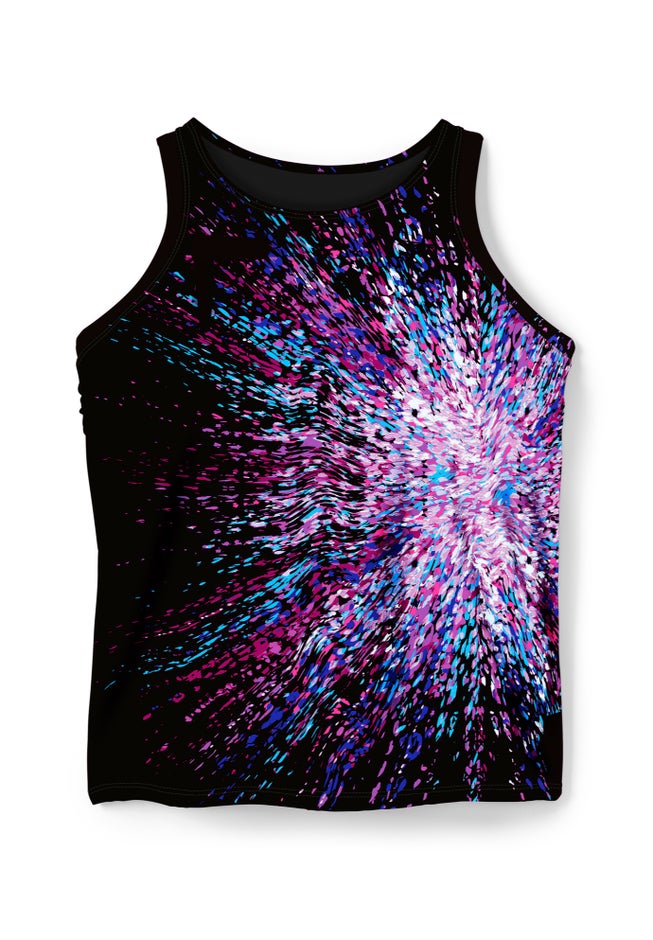 Longer-Length Racerback Tankini Top image number 3