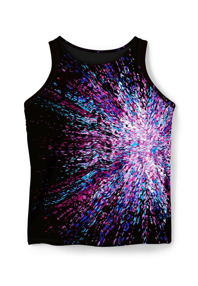 Longer-Length Racerback Tankini Top image number 4