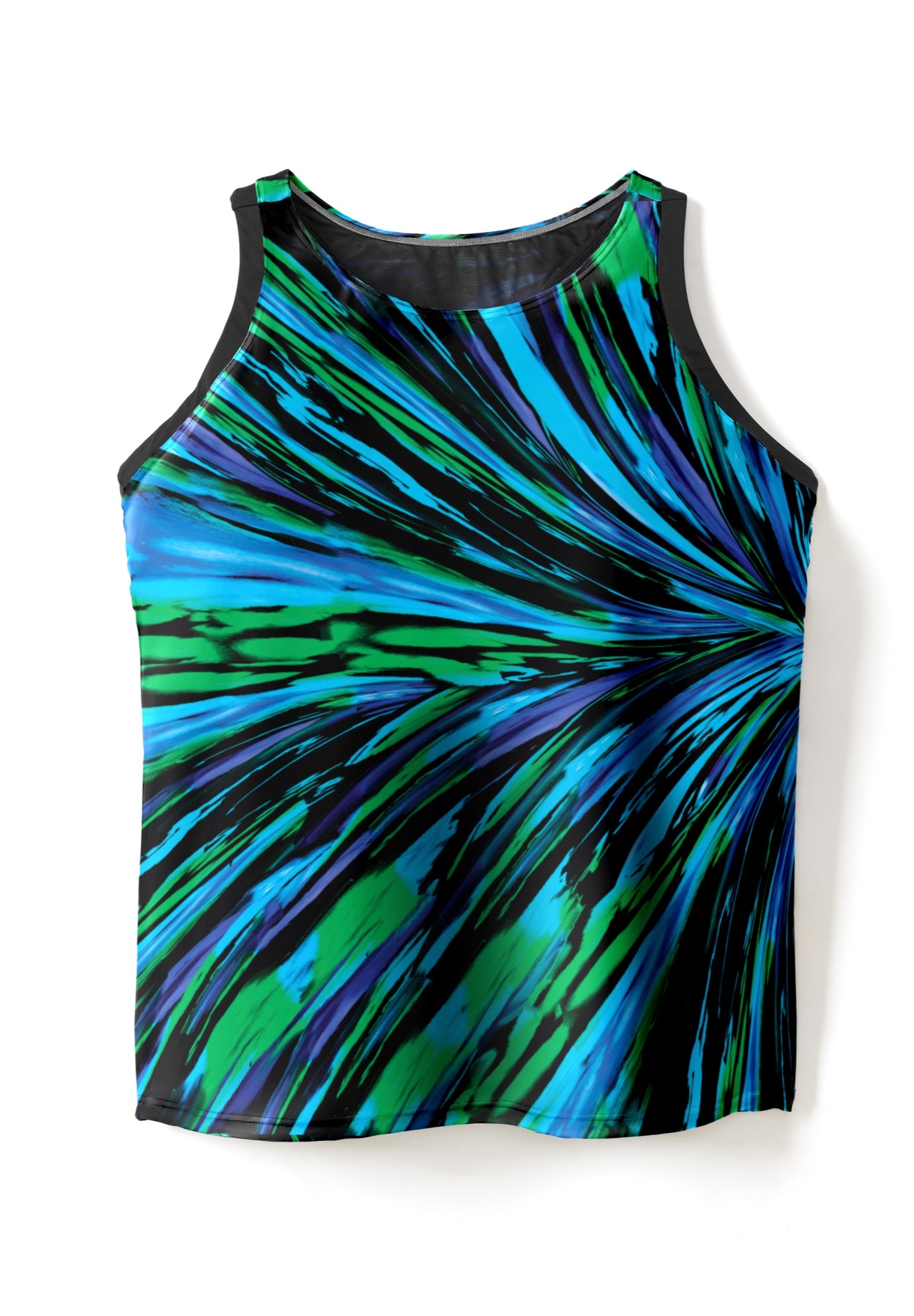 Longer-Length Racerback Tankini Top image number 4