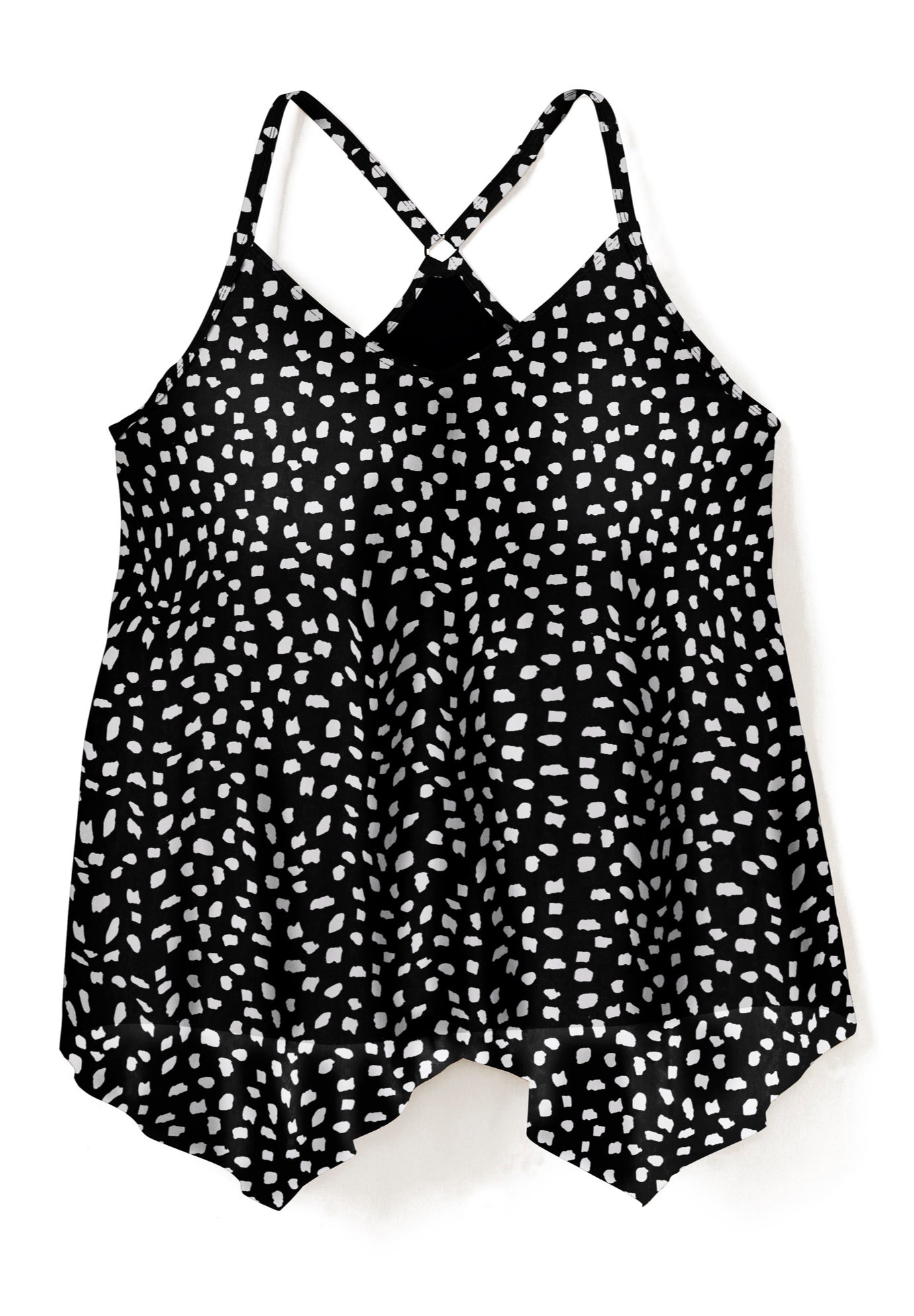 Longer-Length Mesh Tankini Top image number 3