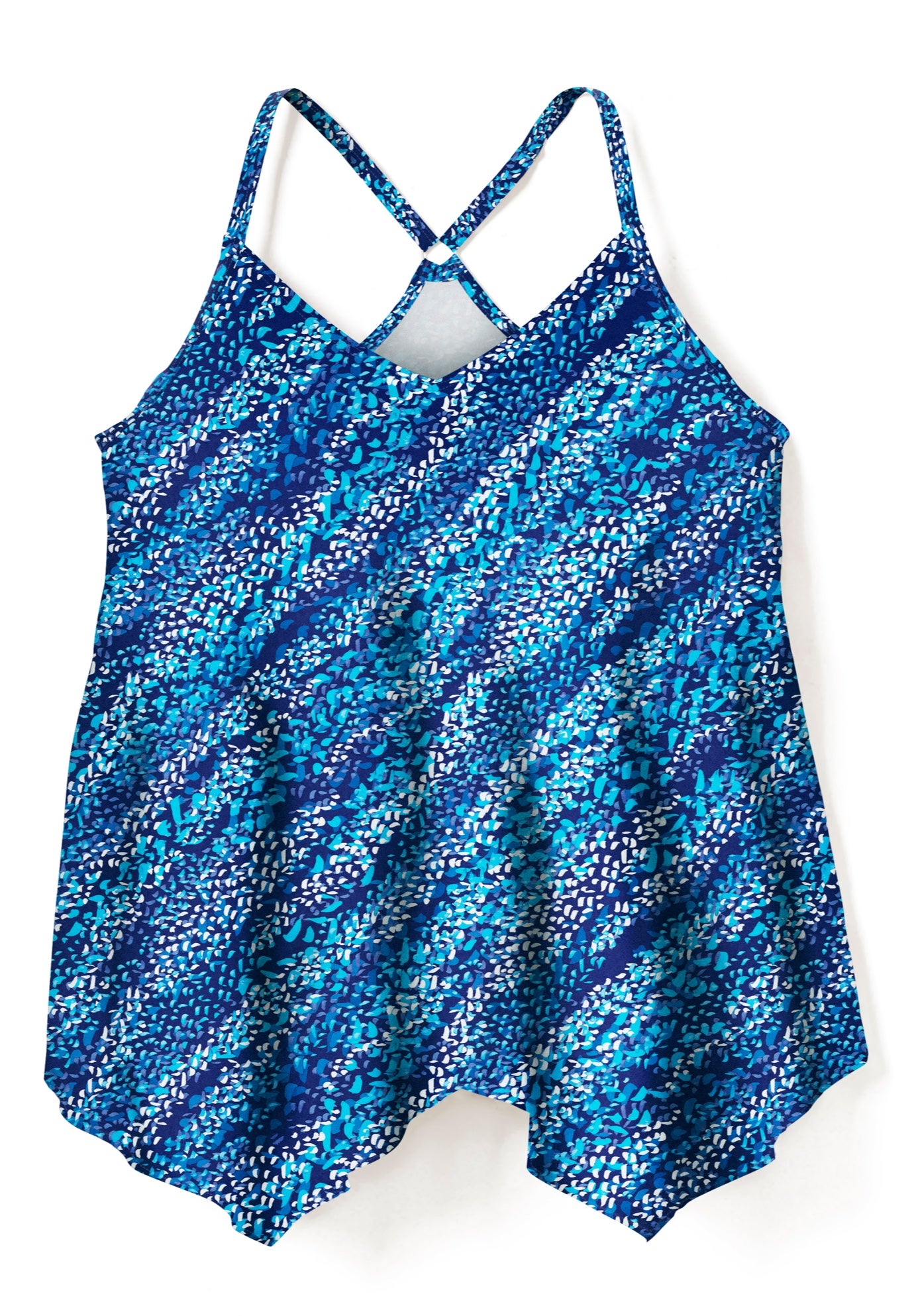 Longer-Length Mesh Tankini Top image number 3