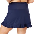 Ruffle-Trim Swim Skirt with Built-In Tummy Control Brief image number null