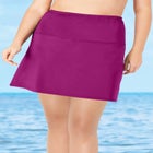 High-Waisted Swim Skirt with Built-In Tummy Control Brief image number null