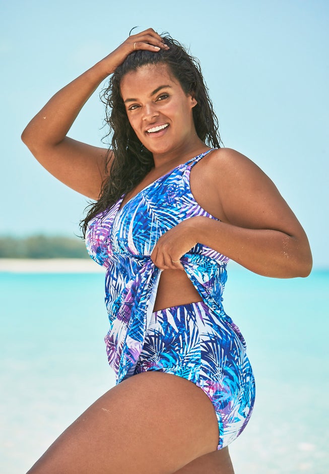 Loop Strap Two-Piece Swim Dress image number 1