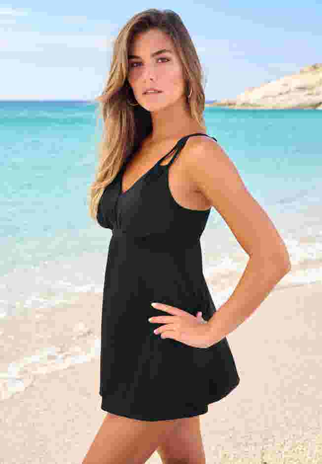 Loop Strap Two-Piece Swim Dress image number 2