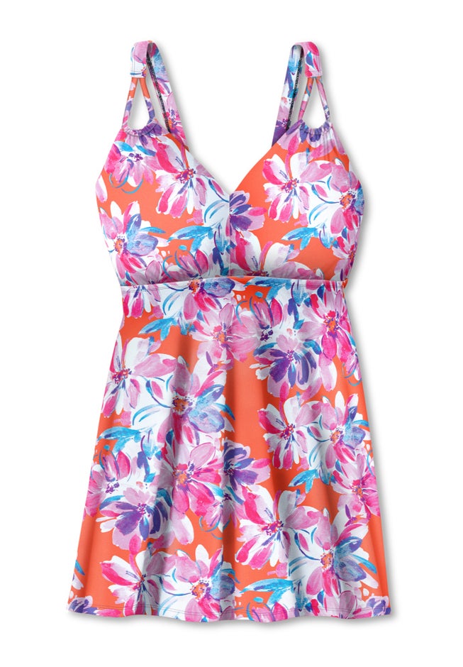 Loop Strap Two-Piece Swim Dress image number 4