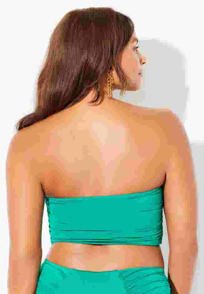 Shimmer Shirred Ring Bandeau Bikini Top image number 4