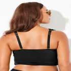 Shimmer Shirred Ring Bandeau Bikini Top image number null