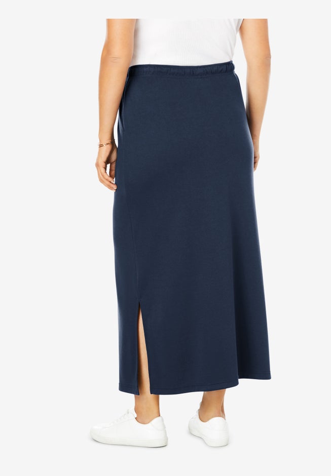 Sport Knit Side-Slit Skirt image number 1