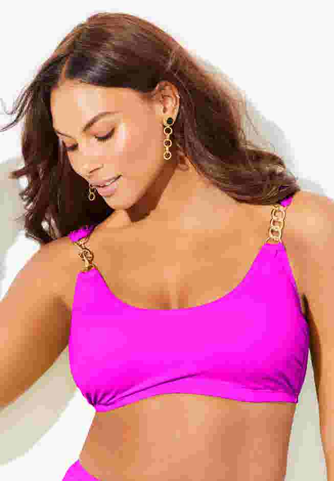 Chain Accent Underwire Bikini Top