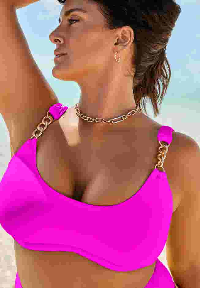 Chain Accent Underwire Bikini Top