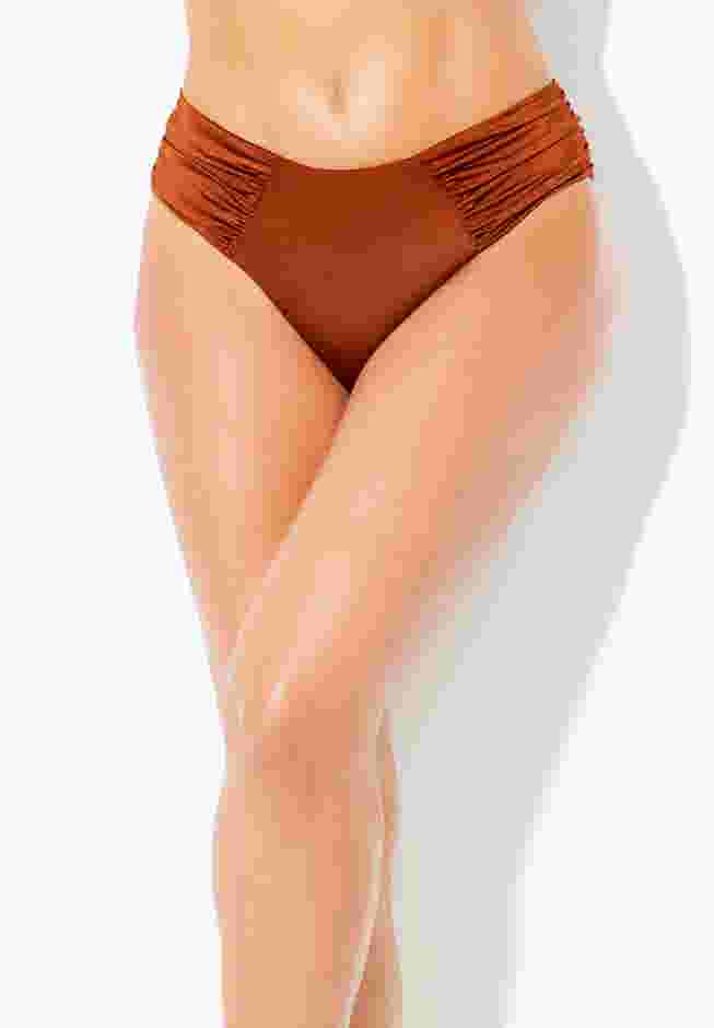 Shimmer Side Ruched Swim Brief image number 0
