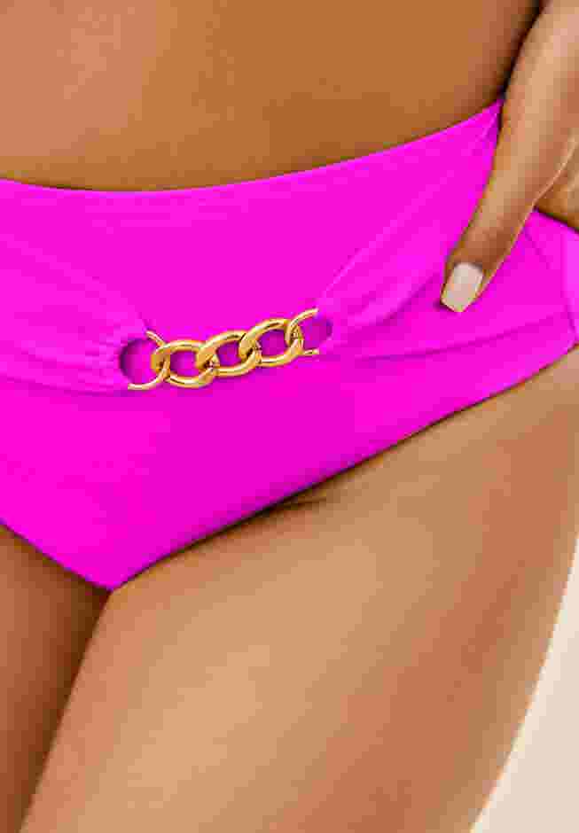 High Waist Chain Accent Swim Brief image number 3