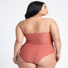 Braided Belt Strapless One Piece image number null