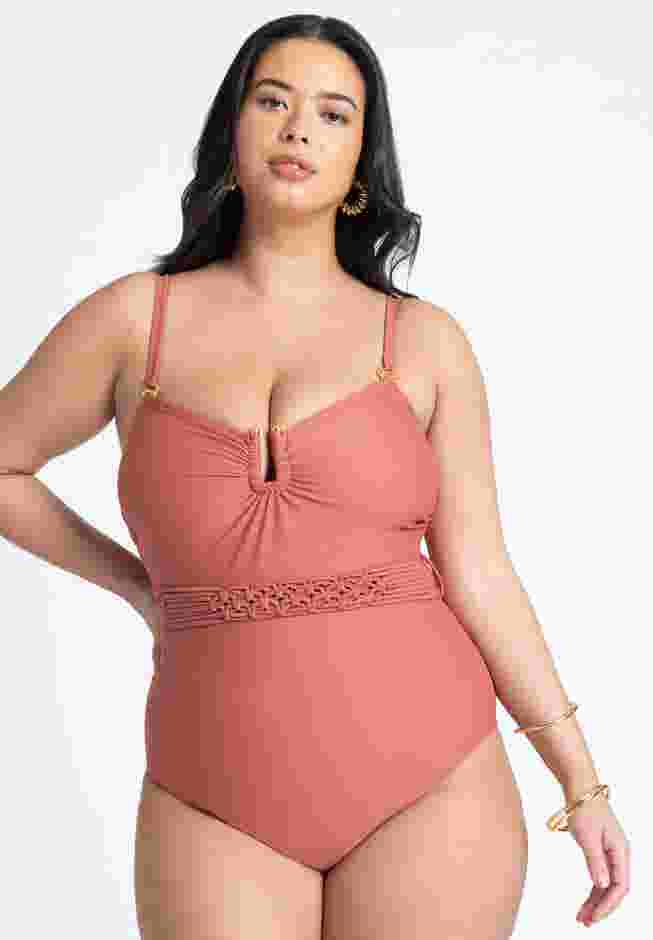 Braided Belt Strapless One Piece image number 2