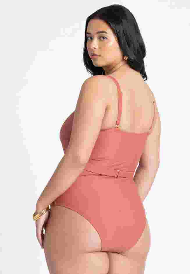 Braided Belt Strapless One Piece image number 3
