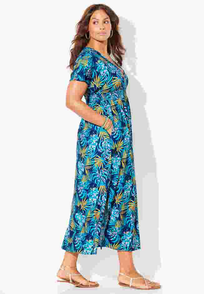 Pack & Go Wrinkle-Resistant Maxi Cover Up Dress image number 2