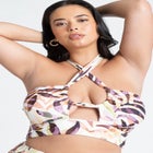 Cross Halter Bikini Top image number null