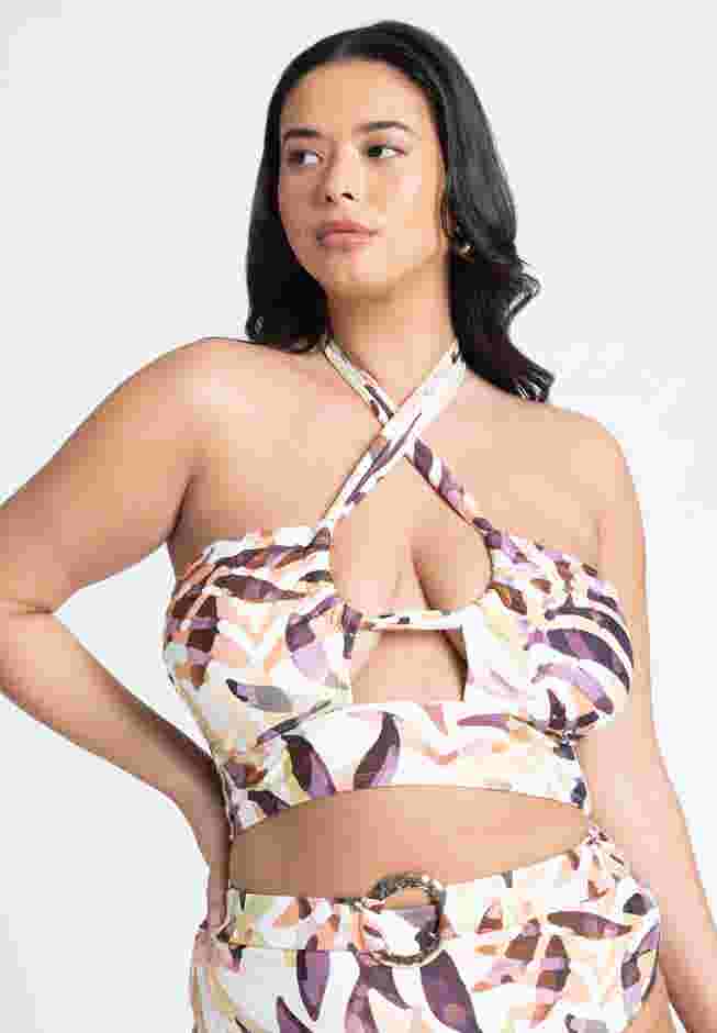 Cross Halter Bikini Top image number 0