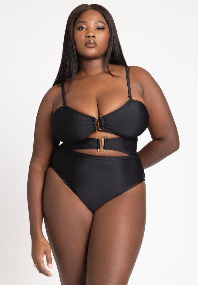 Strapless Hardware Detail One Piece image number null