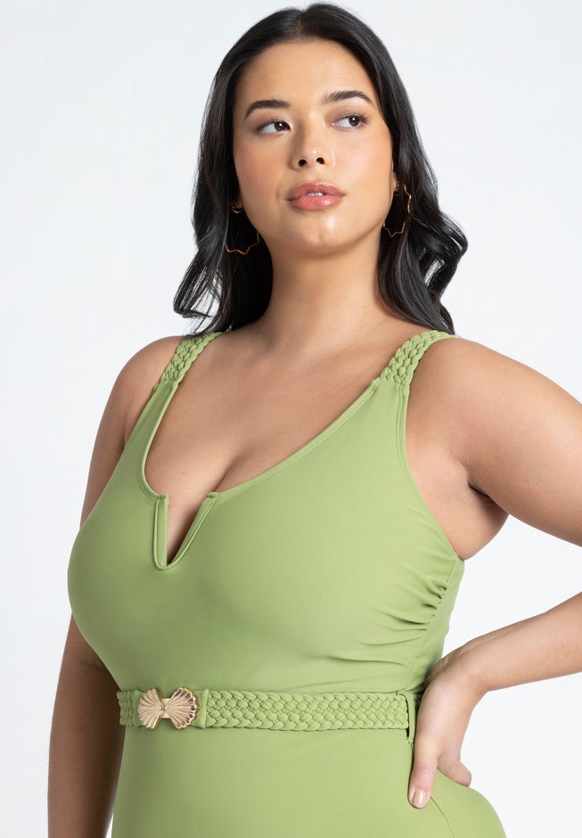 Seashell Clasp Belt One Piece image number null