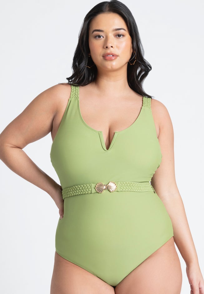 Seashell Clasp Belt One Piece image number null