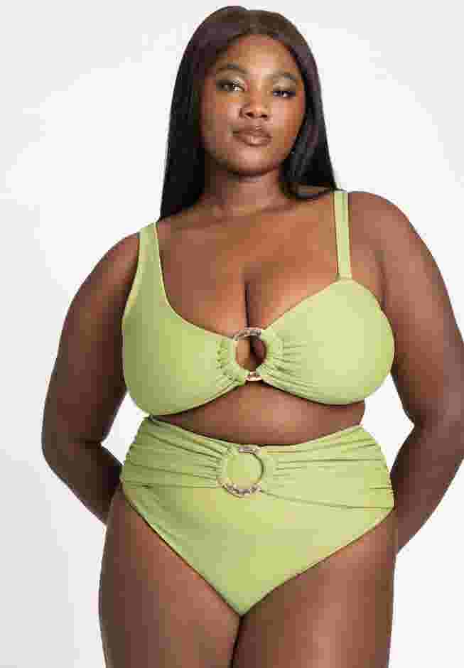 One Shoulder Ring Hardware Bikini Top image number 1