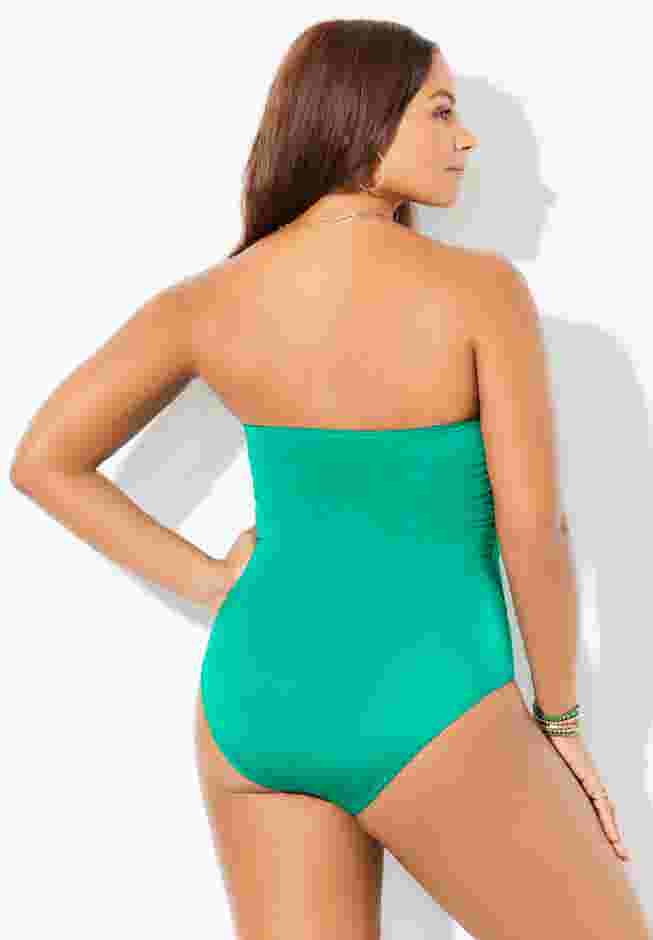 Shirred Bandeau Golden Ring One Piece image number 3