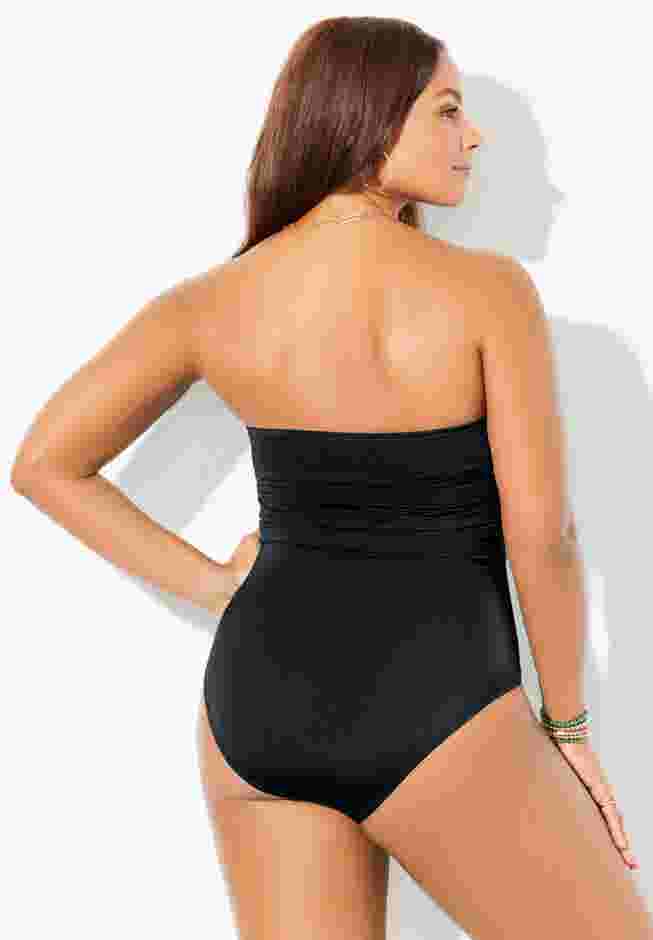 Shirred Bandeau Golden Ring One Piece image number 7