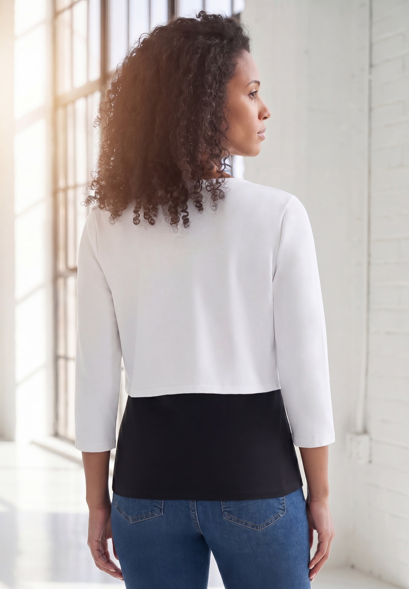 Bolero Cardigan with Three Quarter Sleeves image number 1