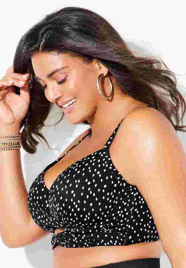 Bra Sized Lace Back Underwire Bikini Top image number 2