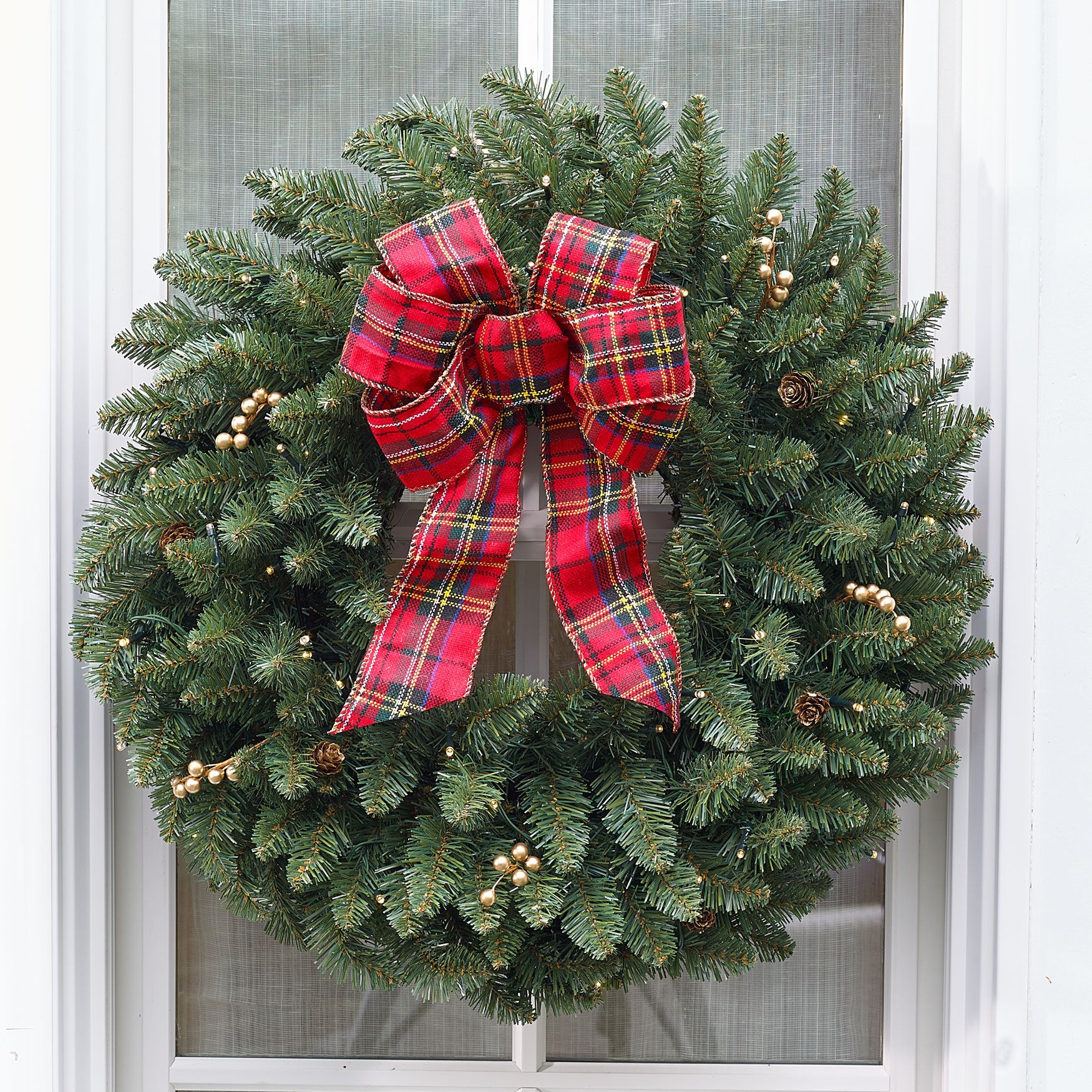 Large Pre-Lit Double-Sided Wreath image number 0
