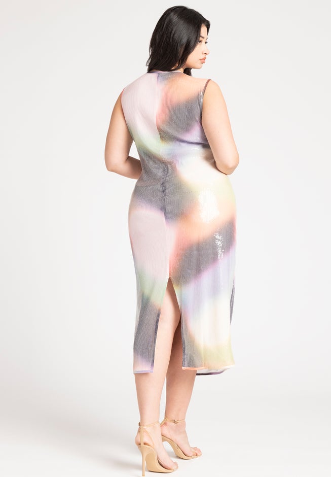 Sequin Mesh Cover-Up Dress image number 1