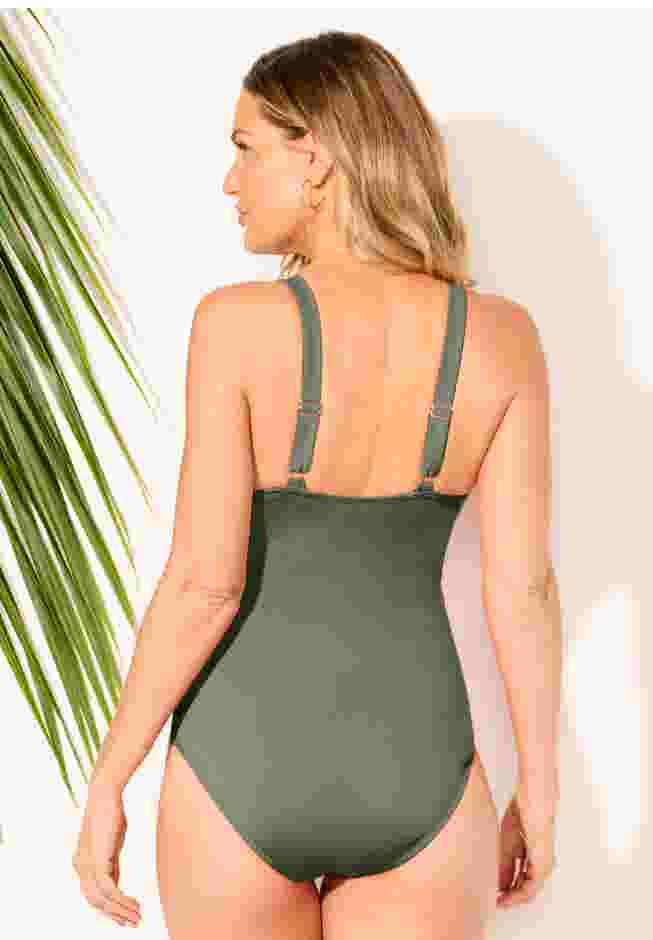 Shirred Underwire One Piece Swimsuit image number 1