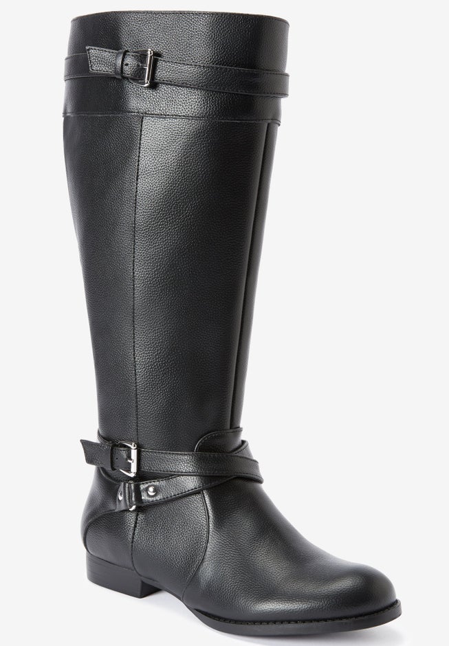 The Janis Tall Wide Calf Leather Boot By Comfortview image number 0