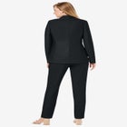 Stretch Crepe Single-Breasted Pantsuit image number null