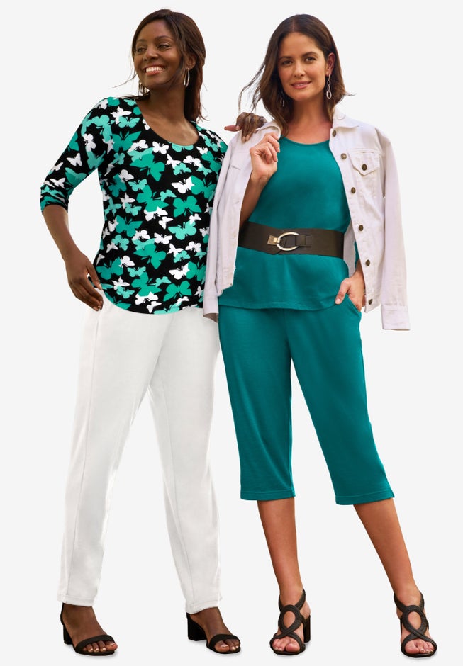 Stretch Cotton Scoop Neck Tee image number 5