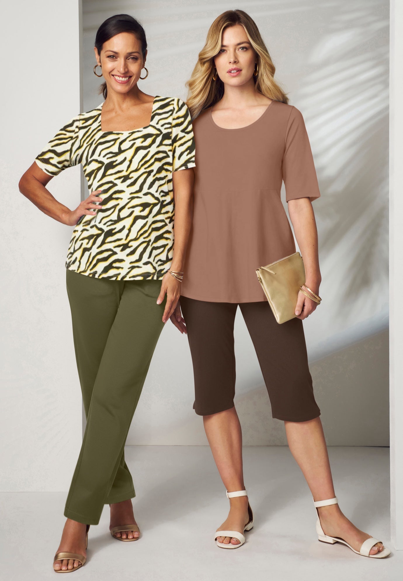 Stretch Cotton Square Neck Tee image number 5