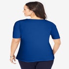 Stretch Cotton Square Neck Tee image number null