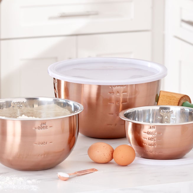 6-Pc. Set Of Copper Mixing Bowls & Lids image number null
