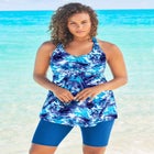 Longer Length Braided Tankini Top image number null