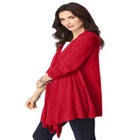 Plus Size Lightweight Handkerchief Hem Cardigan Sweater image number null