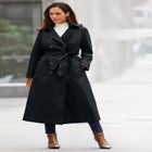 Double Breasted Long Trench Raincoat image number null