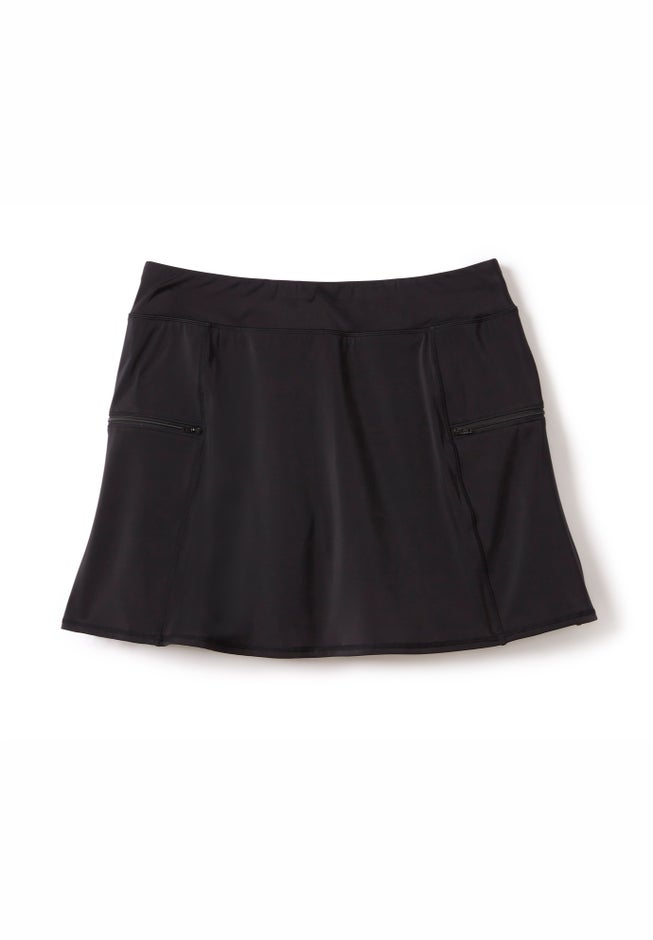Zip-Pocket Swim Skort image number 1